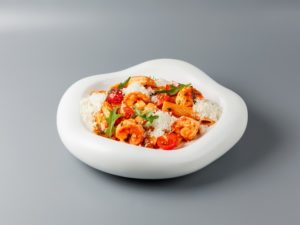 Ригатони с креветками