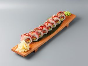 Ролл с тунцом и крабом