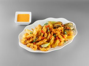Fritto Misto из морепродуктов в темпуре