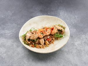 Гохан Креветки и овощи